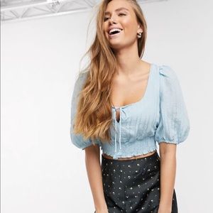 NWT ASOS Skylar Rose Light Blue Crop Top